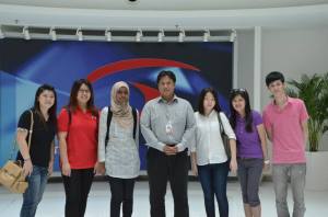 At diamond building with the staff who gave us a tour