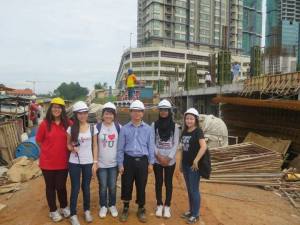 At construction site with Mr. Chen Shin Chuan